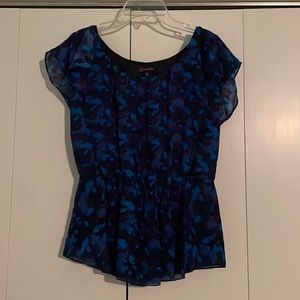 Blue/Black/Purple Blouse Shirt